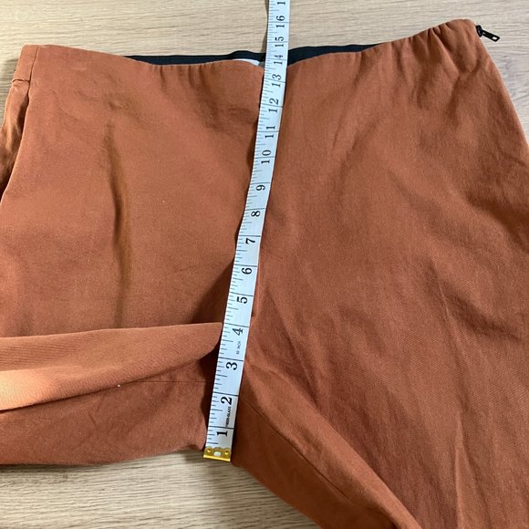 Everlane side zip stretch cotton pants orange size 16 - Picture 8 of 9
